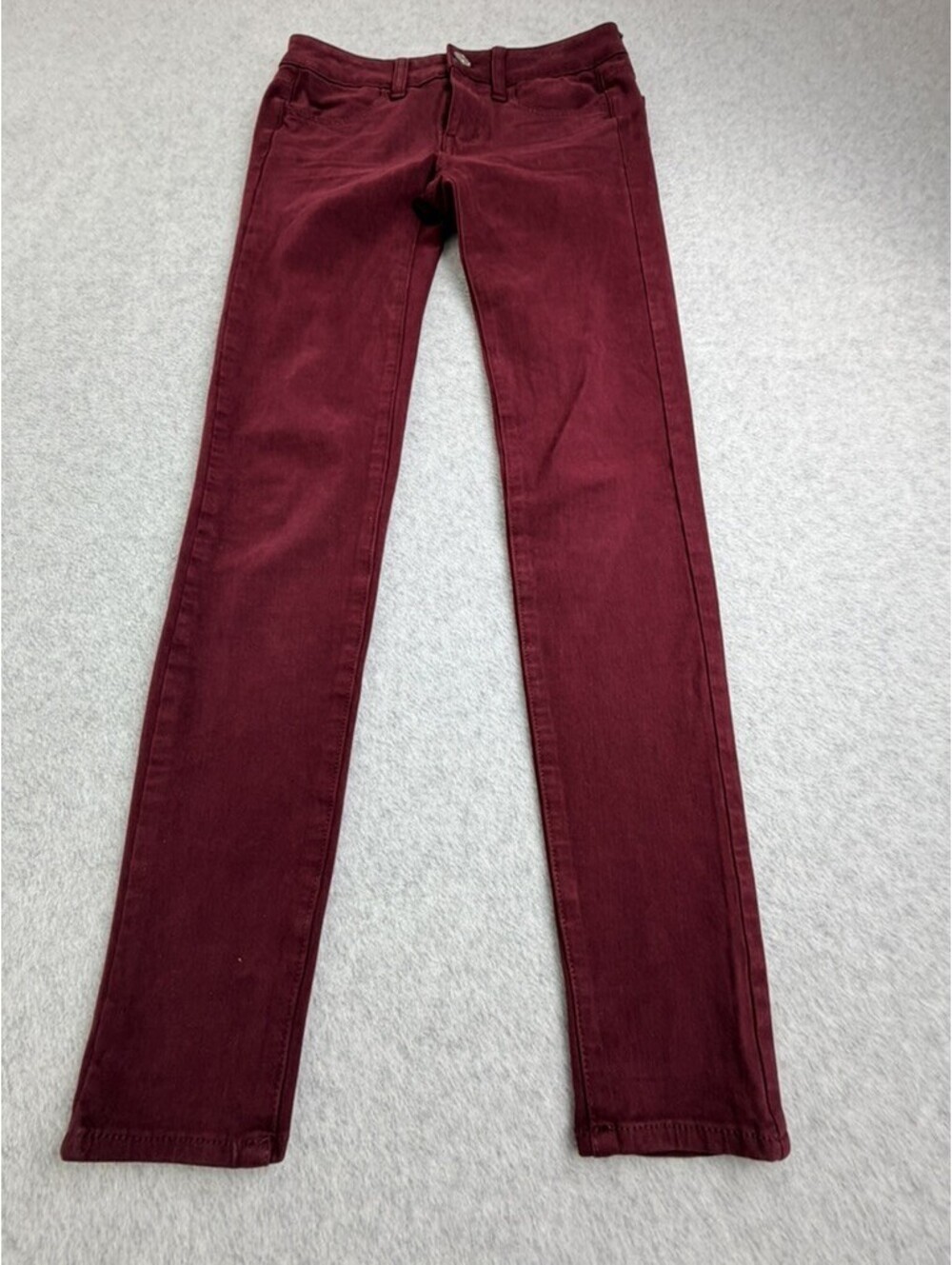 American Eagle Outfitters Womens Sateen Legging Jeans 2 Regular Burgundy Super